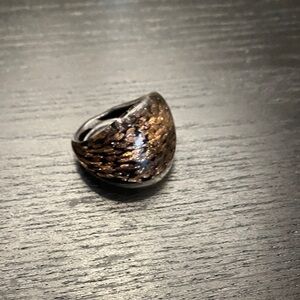 Chunky Brown and Black Statement Ring